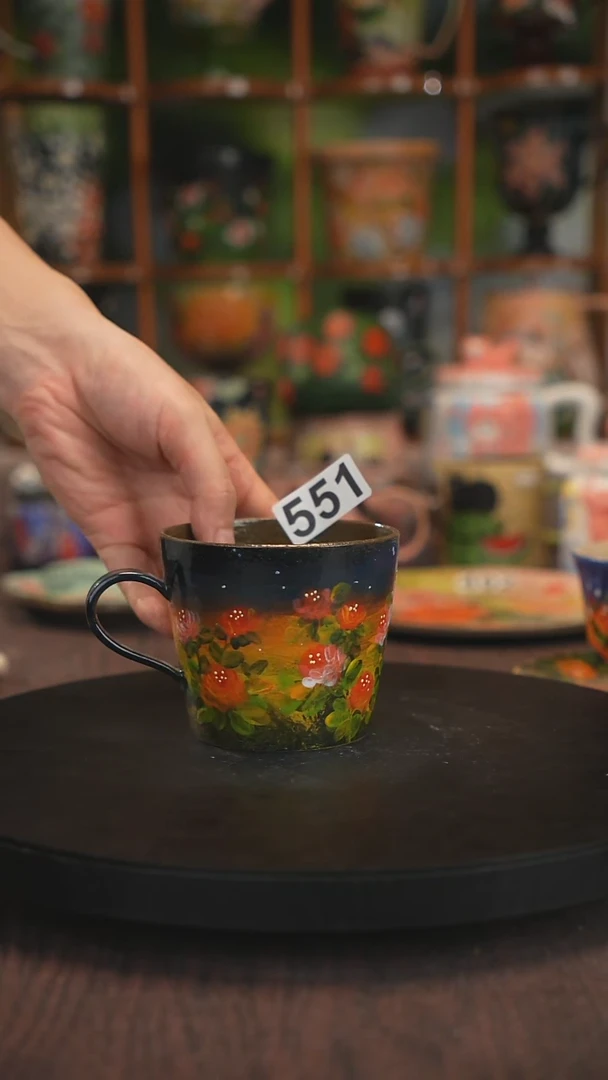 551紫砂油画釉下彩手绘