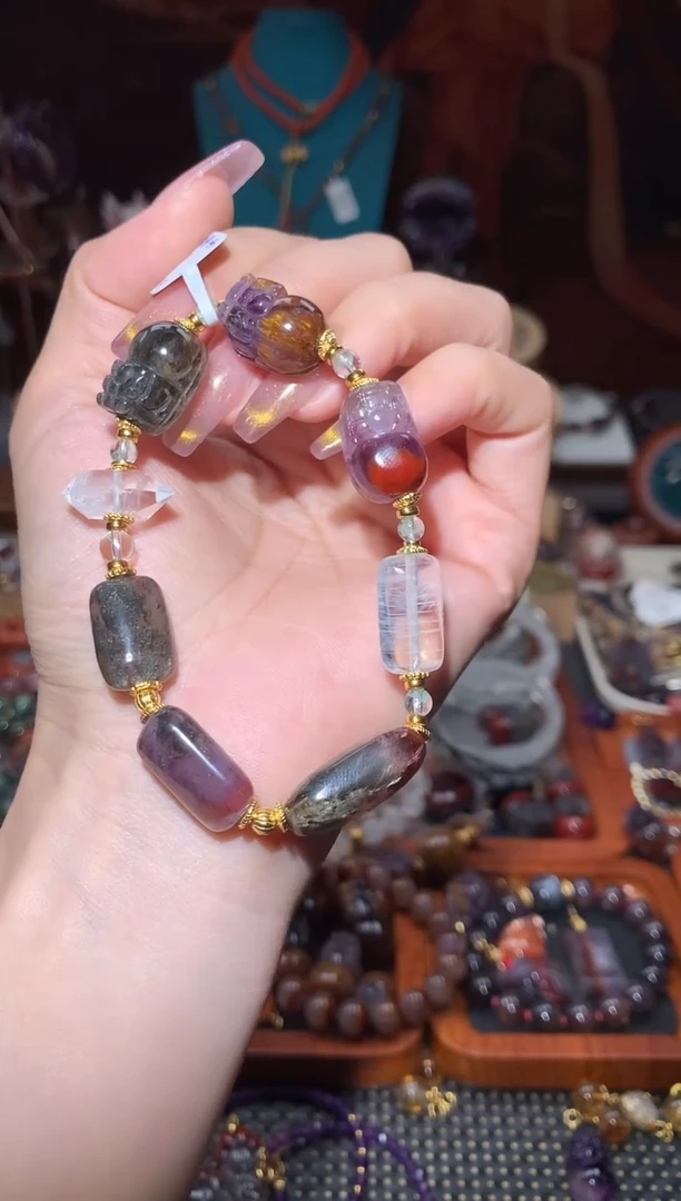 未镶嵌颈饰水晶无事牌多宝DIY手串