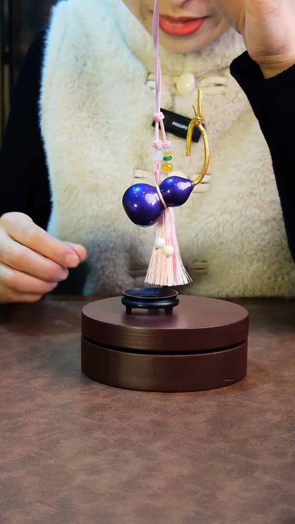 【闪购商品】227直播一物一图大漆酒葫芦送底座送挂绳