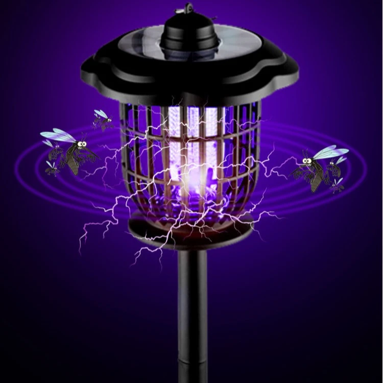 【抗基孔】太阳能灯灭蚊灯庭院花园户外防水地插灯电击式驱蚊两用