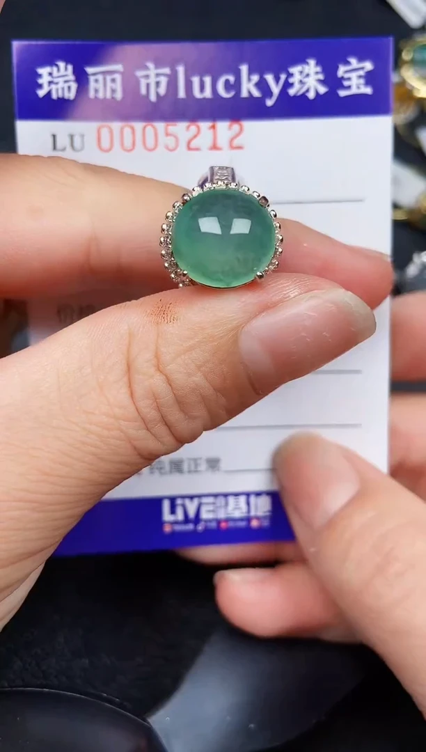 翡翠未镶嵌颈饰5212铜托