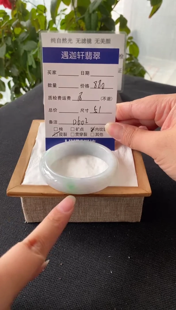 未镶嵌手镯翡翠51圈口 D602编码