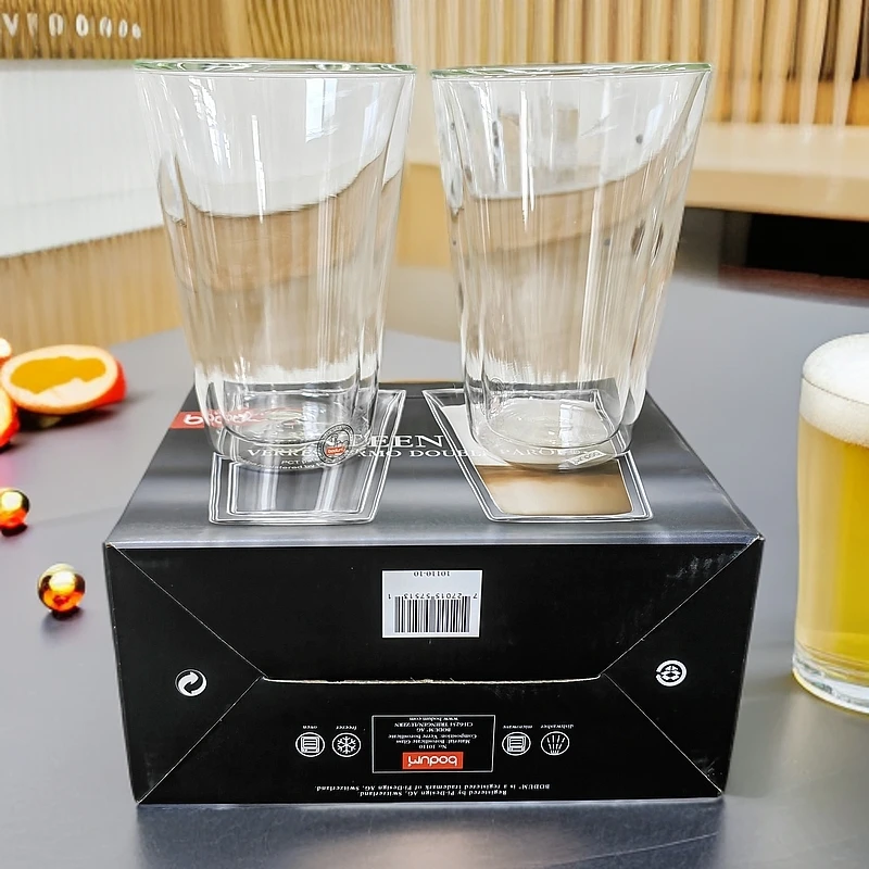 Bodum  啤酒杯 400ml 2支 双层隔凉隔热