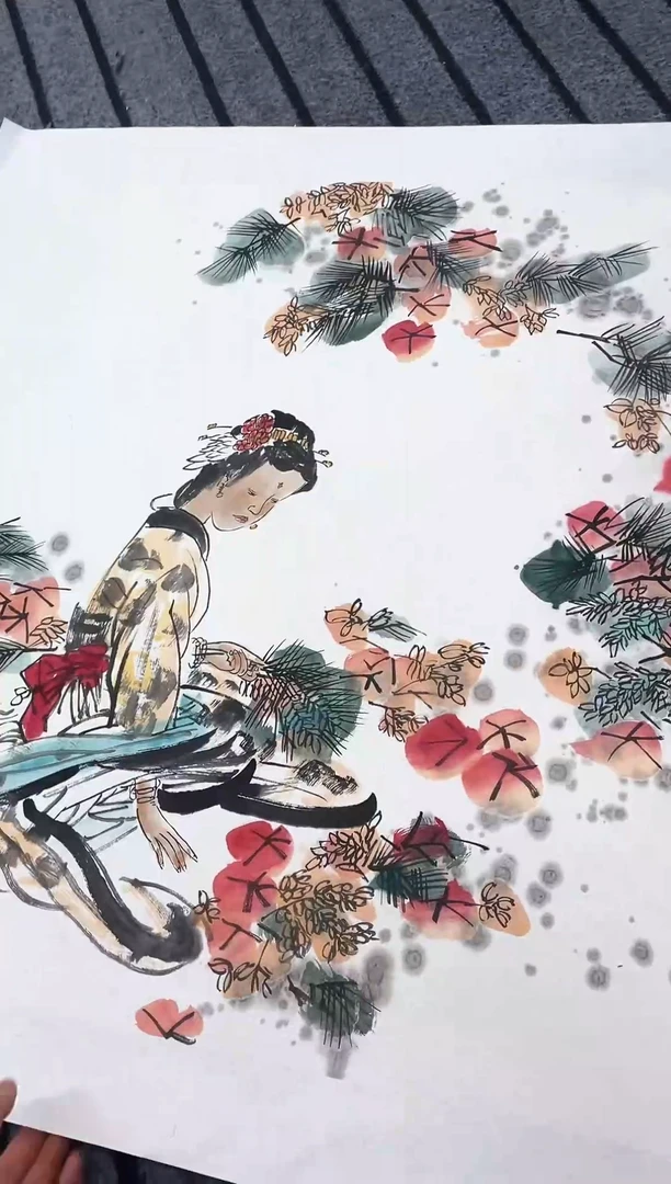 精品国画人物作品