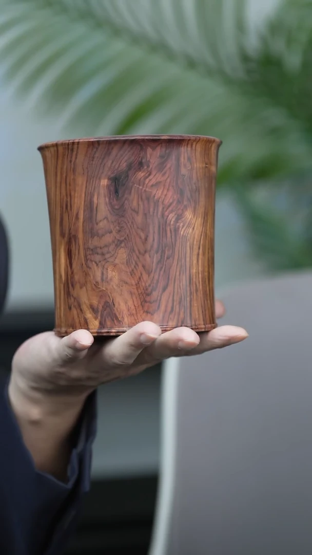 黄花梨/降香黄檀把件黄花梨 笔筒