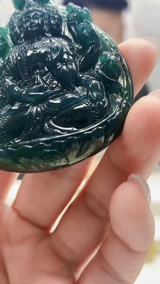 定制翡翠未镶嵌4946lr-毛货挂件30