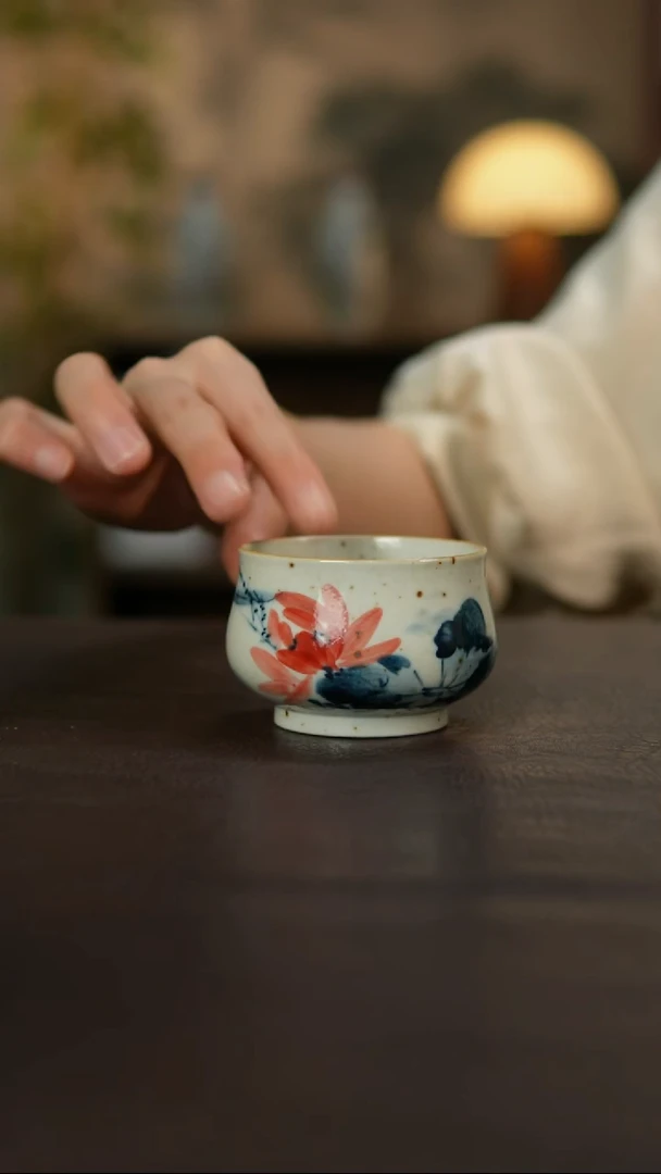 杯景德镇陶瓷杯碗柴烧多人
