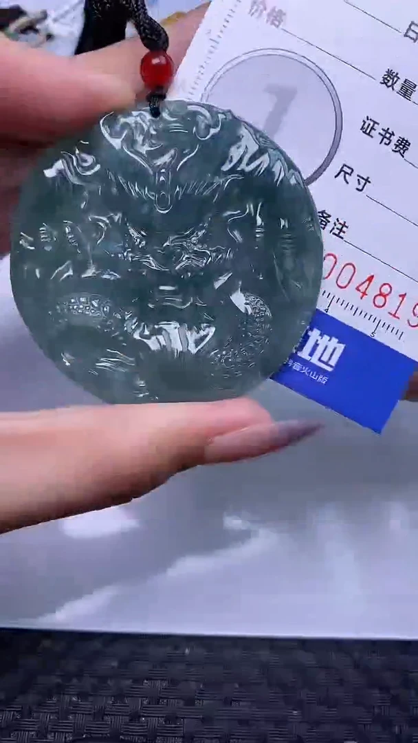 翡翠未镶嵌颈饰4819