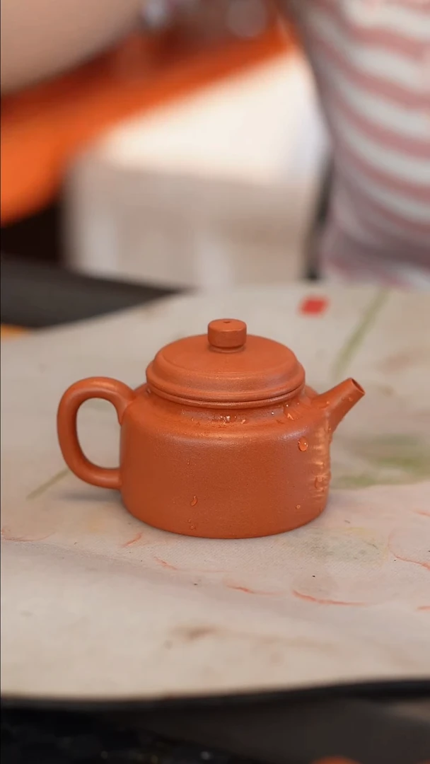 茶壶紫砂德中 红清水 半手工 150cc