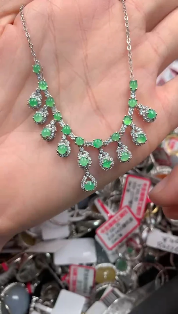 银S925镶嵌戒指翡翠7777----3