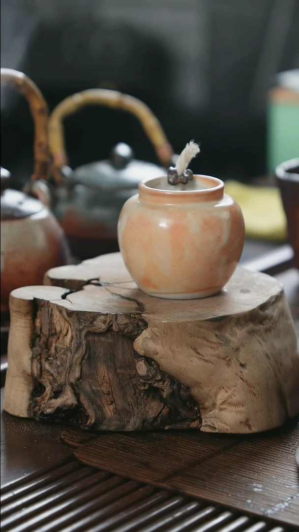 紫砂全手工油灯油灯