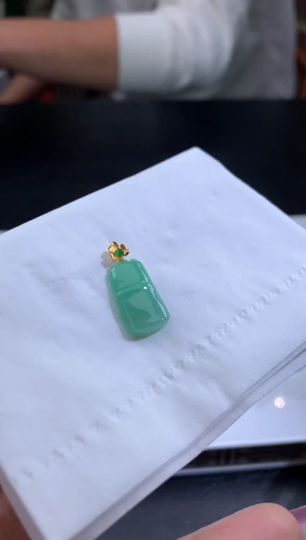 颈饰18K金镶嵌翡翠✨***✨翡翠