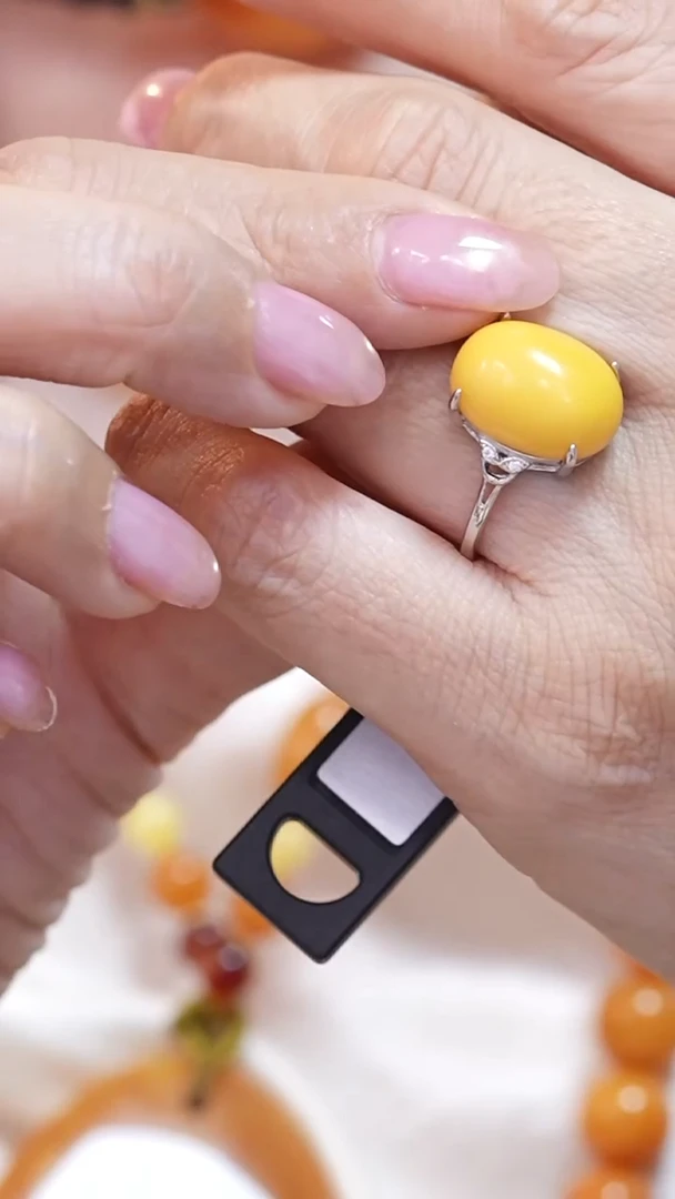 蜜蜡颈饰银S925镶嵌7445天然蜜蜡珠宝奇石云端妖孽全部保真