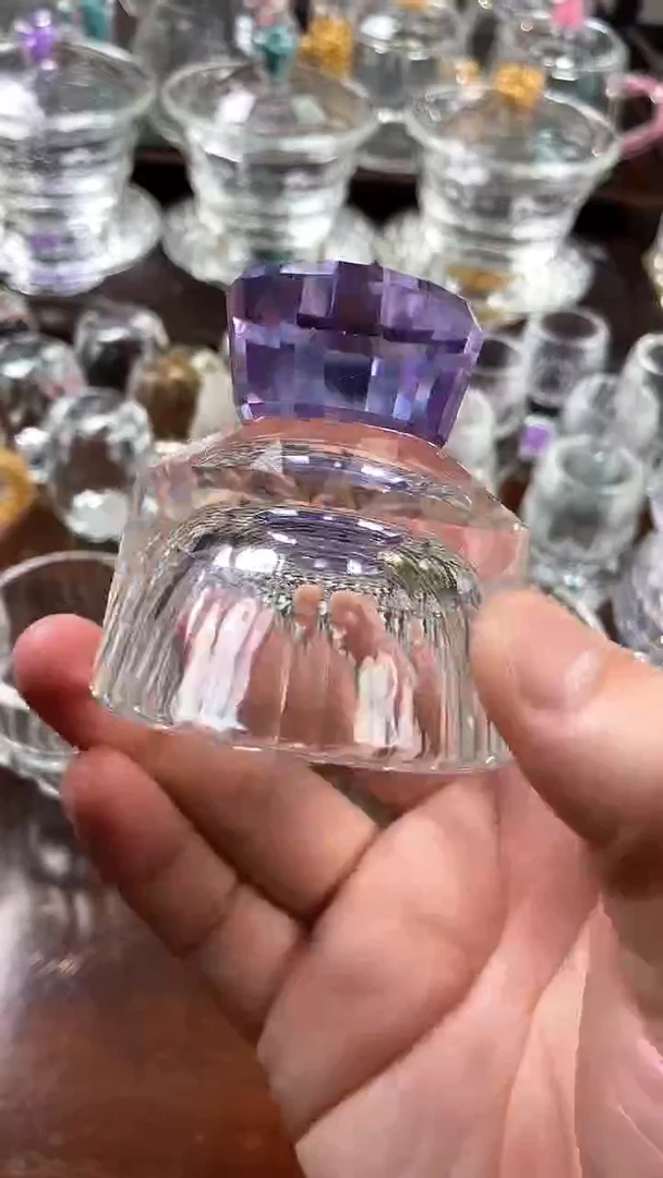 【闪购商品】玺宴新款水晶竖纹杯紫色