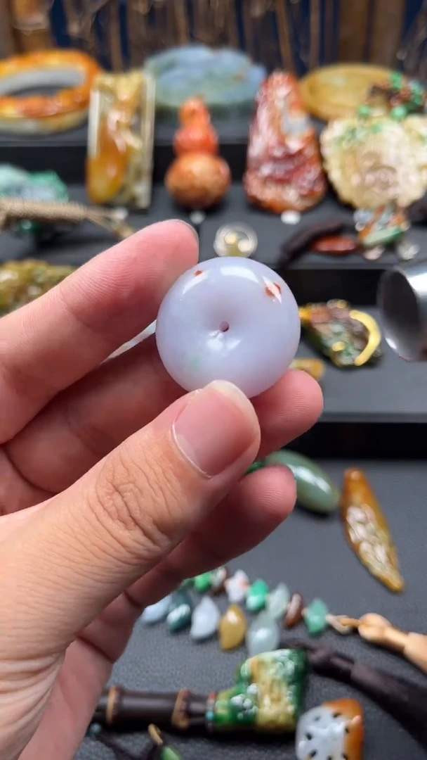 翡翠未镶嵌吊坠(不含链)翡翠平安扣