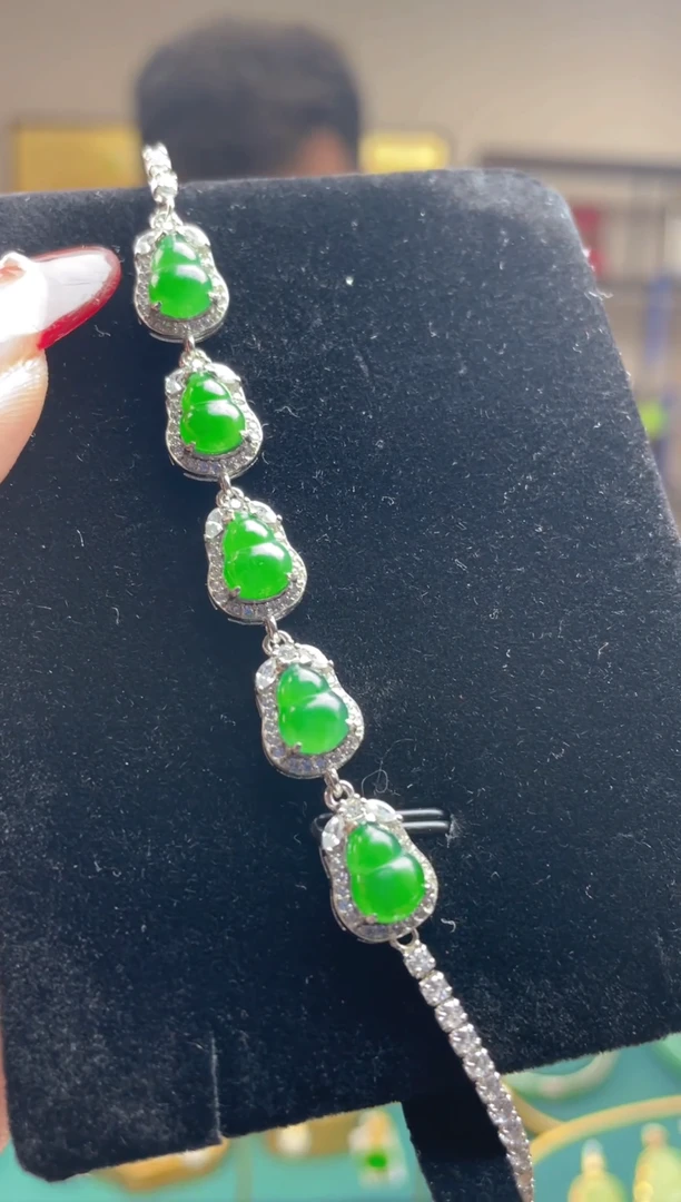 【闪购商品】翡翠手链未镶嵌天然A货翡翠多样性发一