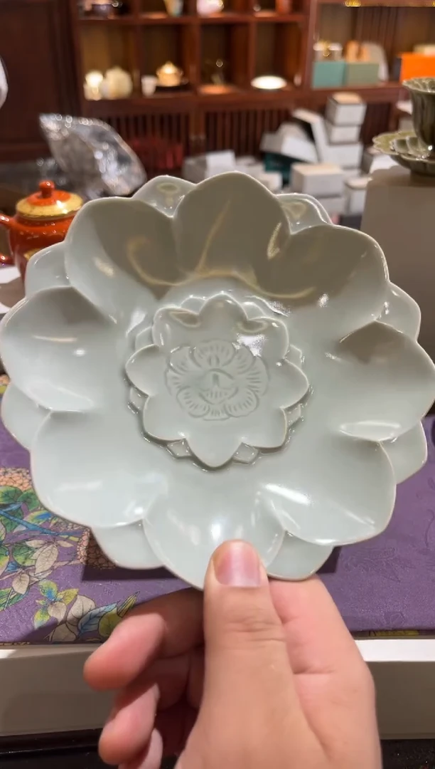 天青莲花壶承茶具茶具