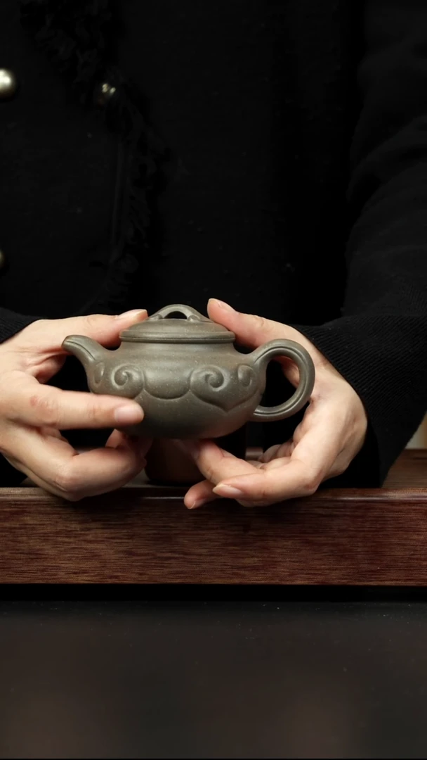 茶壶紫砂海*青灰泥 仿古如意