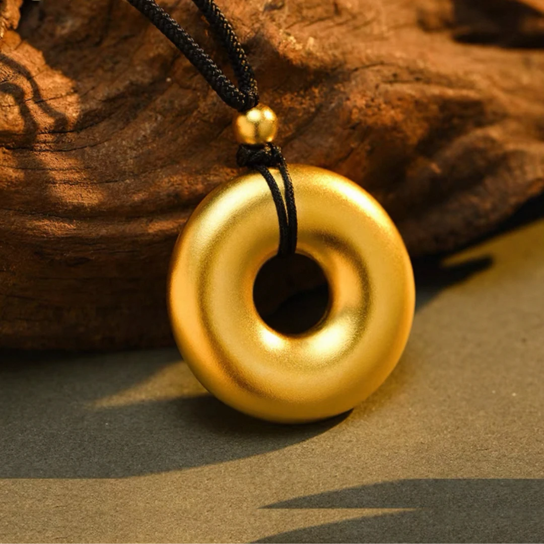 【顺丰配送 明天到家】时尚平安扣素圈 15g男女同款70-200斤适戴百搭时尚款饰品可戴漂亮铜合金Z1父亲节礼物