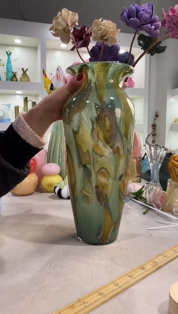 慕忆家手作琉璃花瓶微瑕