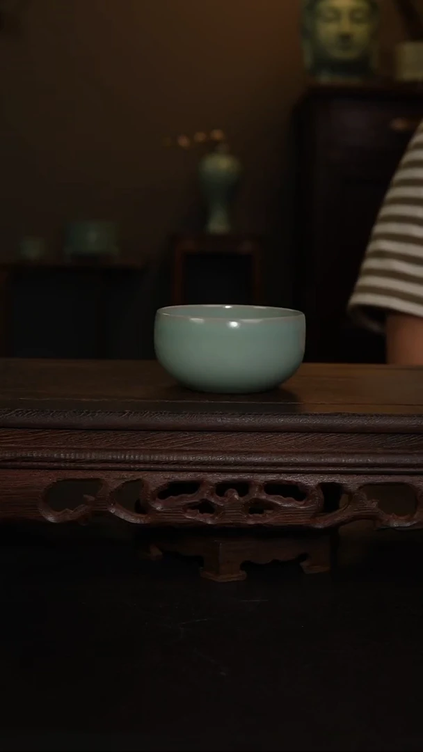 摆件原产地原矿仿古釉手工禅定杯