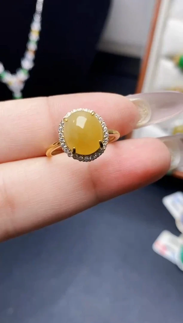 银S925镶嵌戒指翡翠1118