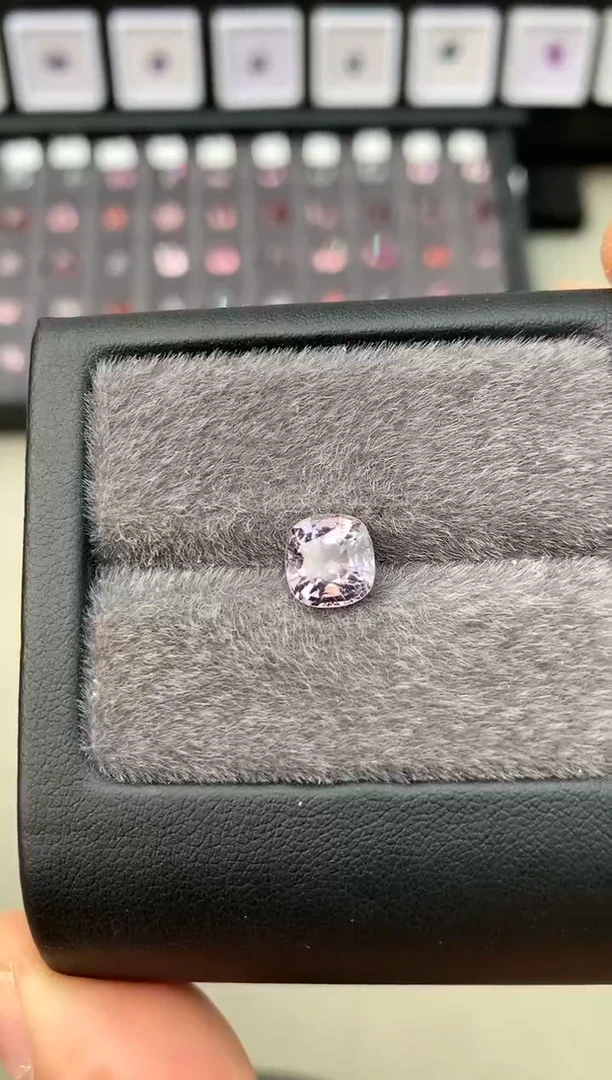 【闪购商品】定制尖晶石裸石未镶嵌2.38ct 枕型 银粉色调