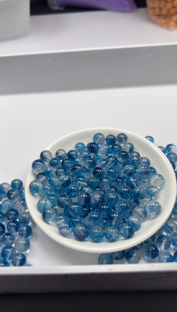 未镶嵌颈饰水晶w129蓝幽灵烤色10mm*10颗