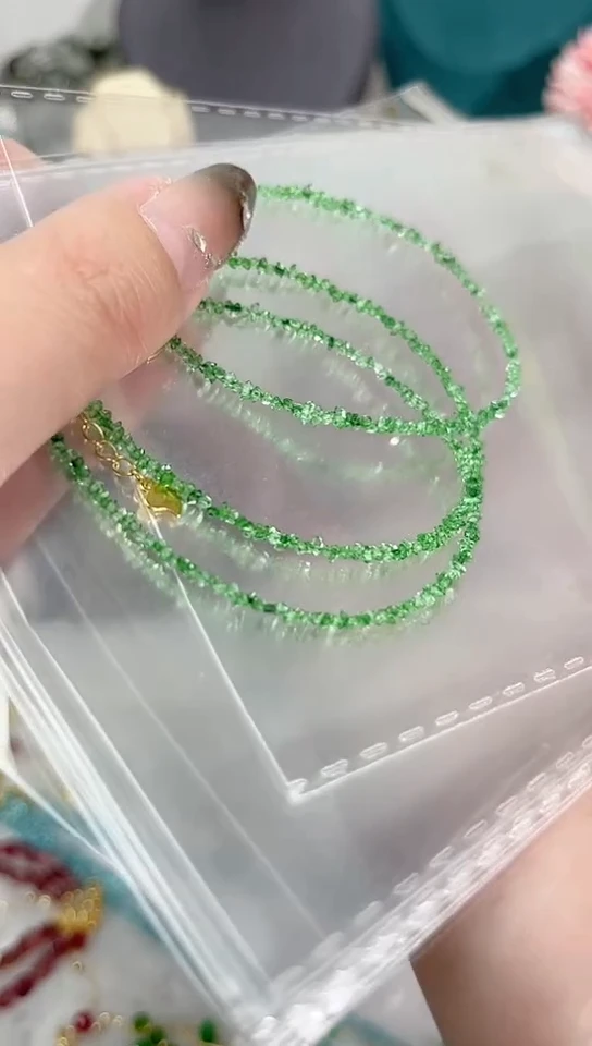 【闪购商品】钻石手链银S925镶嵌绿色99