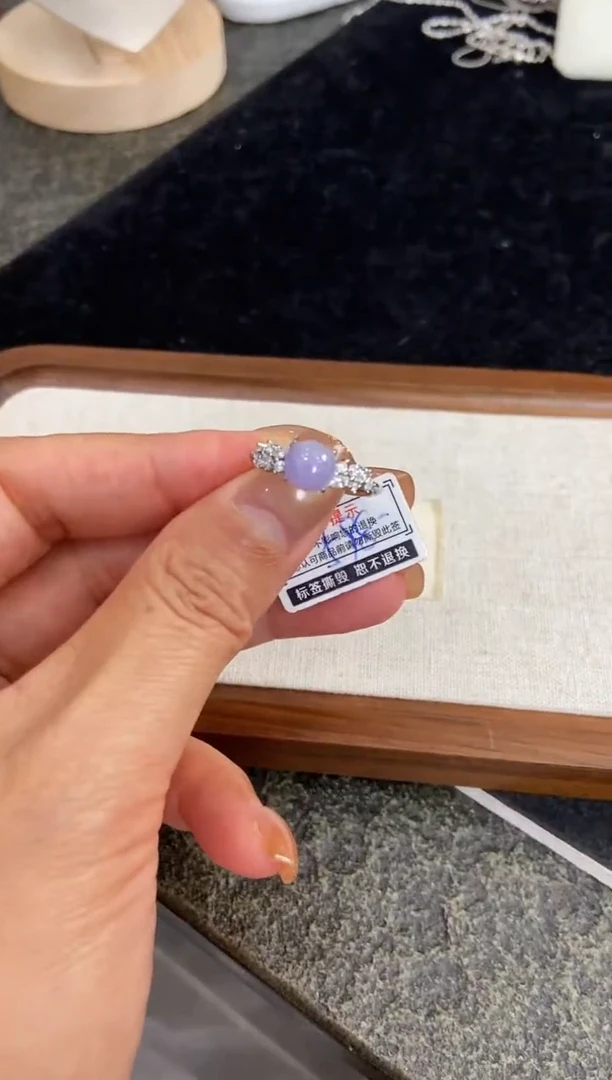 银S925镶嵌挂件翡翠戒指