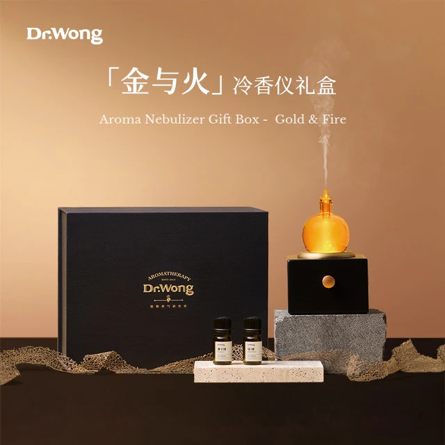 Dr.Wong金与火冷香仪充电款无水雾化香薰机礼盒精油扩香机香薰灯