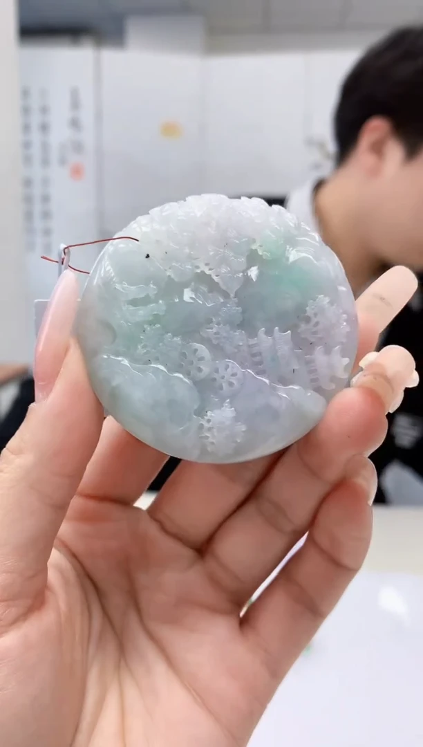 【闪购商品】定制翡翠未镶嵌5145lr-毛货挂件送珠链115