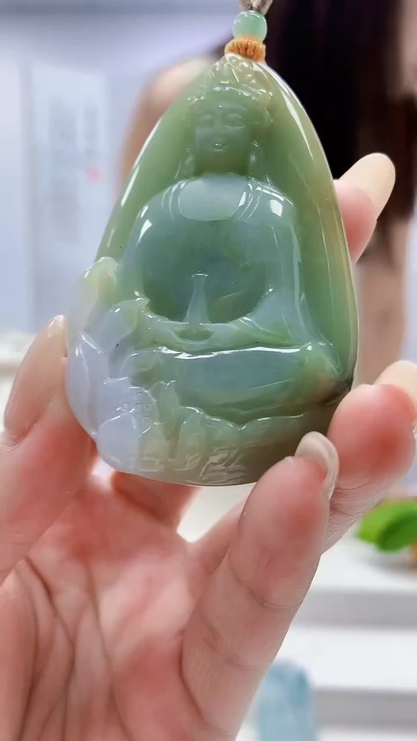 未镶嵌定制翡翠4957lr-毛货挂件18