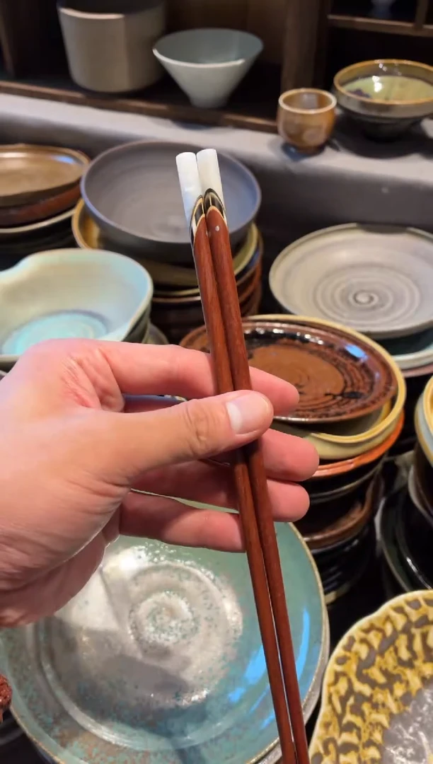 瓷片红酸枝贝壳筷（全量 拍一发2 ）