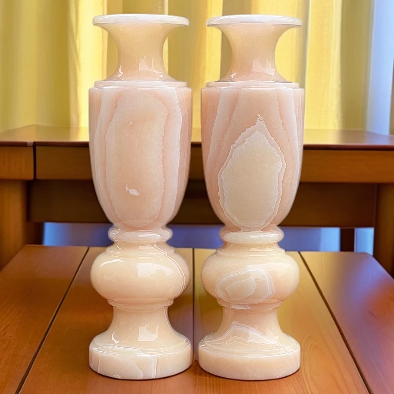 《国风花瓶》天然材质玉石工艺摆件精品礼品（阿富汗玉石）