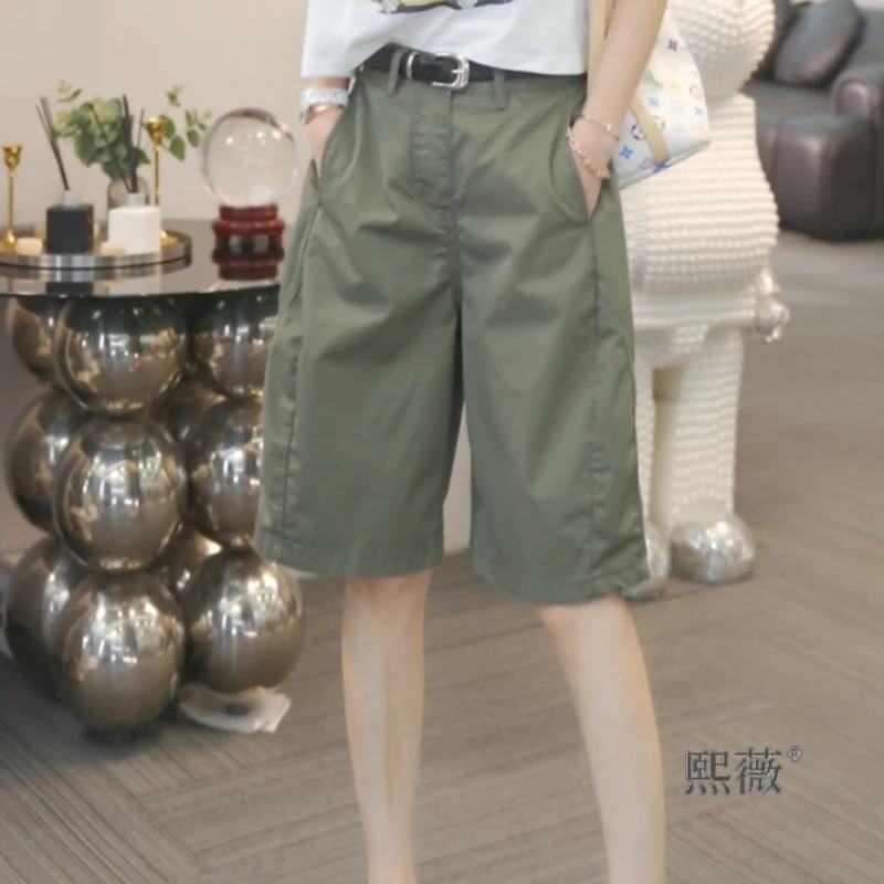 【轻舞飞扬】2025夏季新款时尚休闲五分花苞裤LK2503848