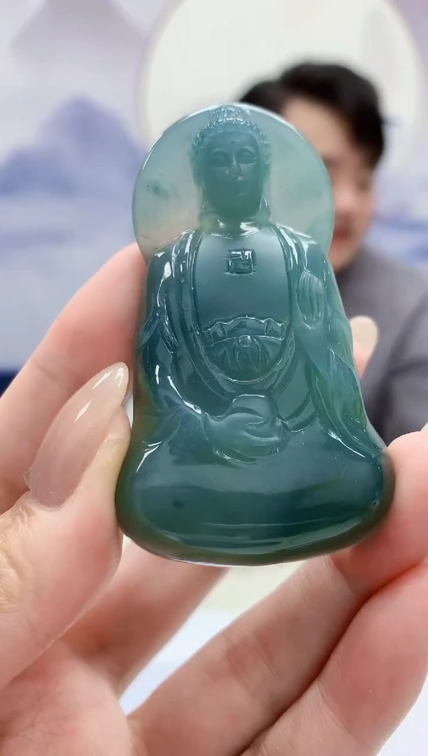 定制翡翠未镶嵌5060MM-毛货挂件23
