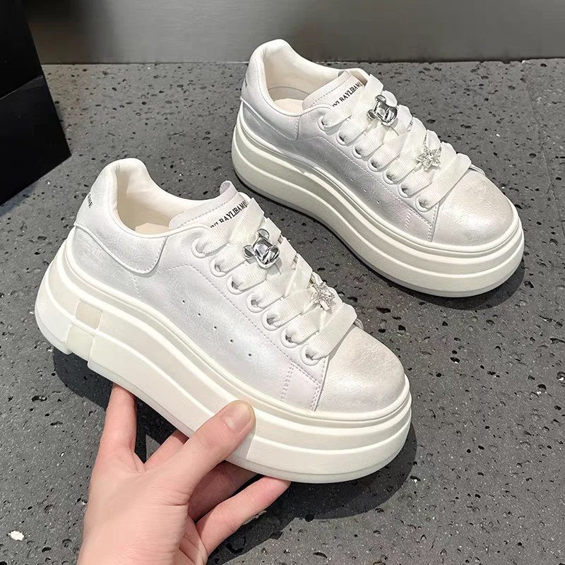 新款(68023)厚底百搭复古手工小白鞋