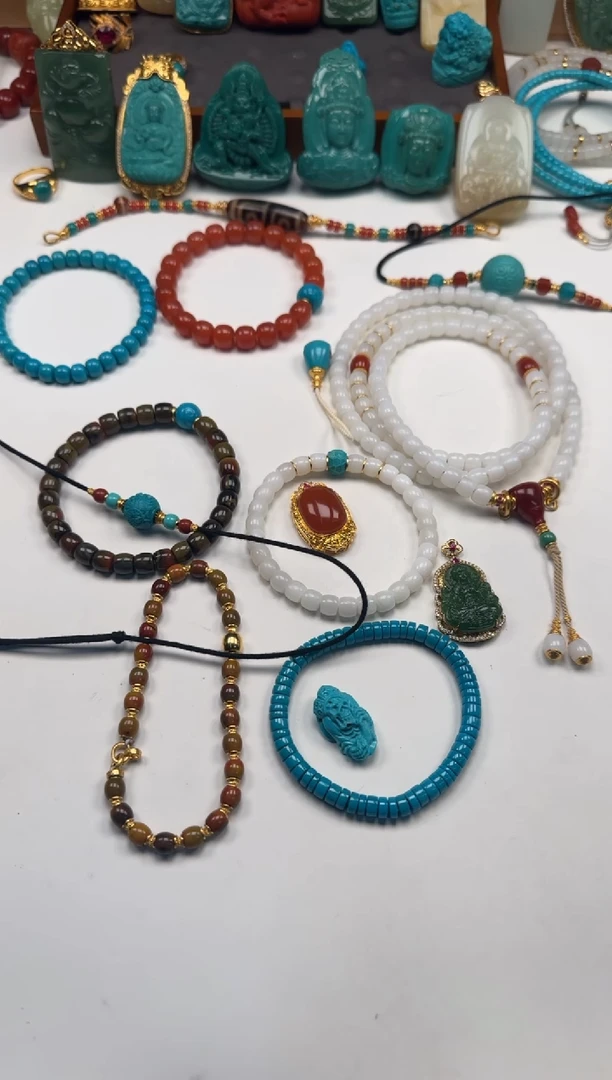 18K金镶嵌手串手串南红玛瑙人*～手串手串