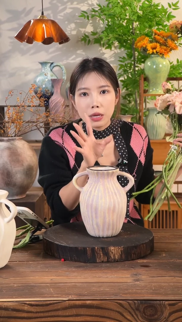 睡莲-双耳大号 陶瓷花瓶