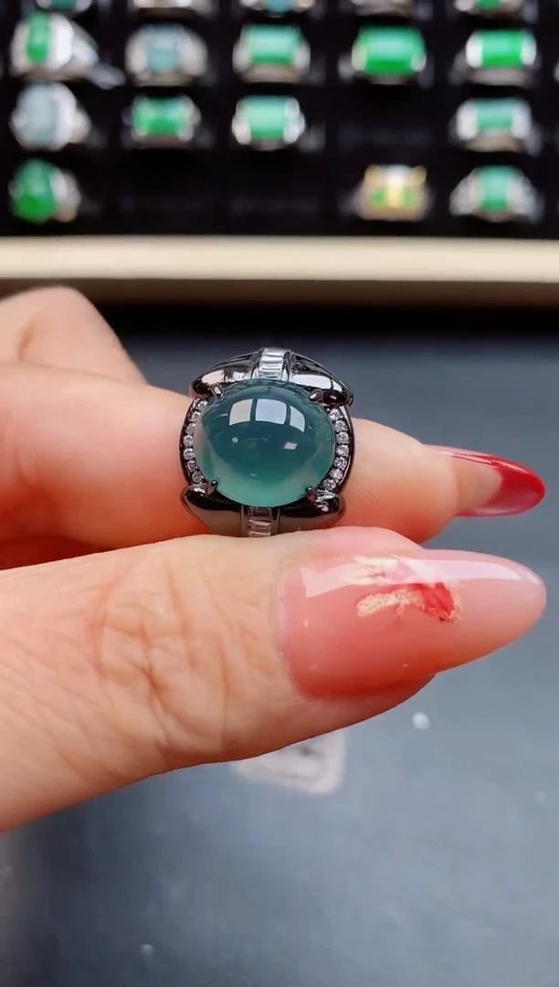 【闪购商品】翡翠戒指银S925镶嵌50855