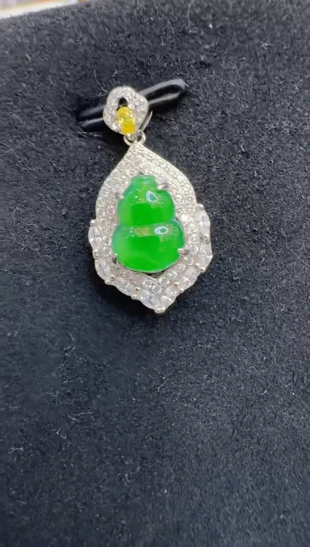 吊坠(不含链)银S925镶嵌翡翠多样性团购发一件