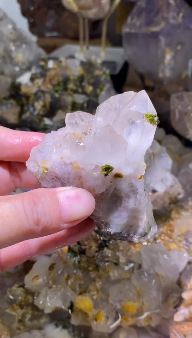 未镶嵌珠宝半成品水晶35号178g莫奈四川超七花园水晶