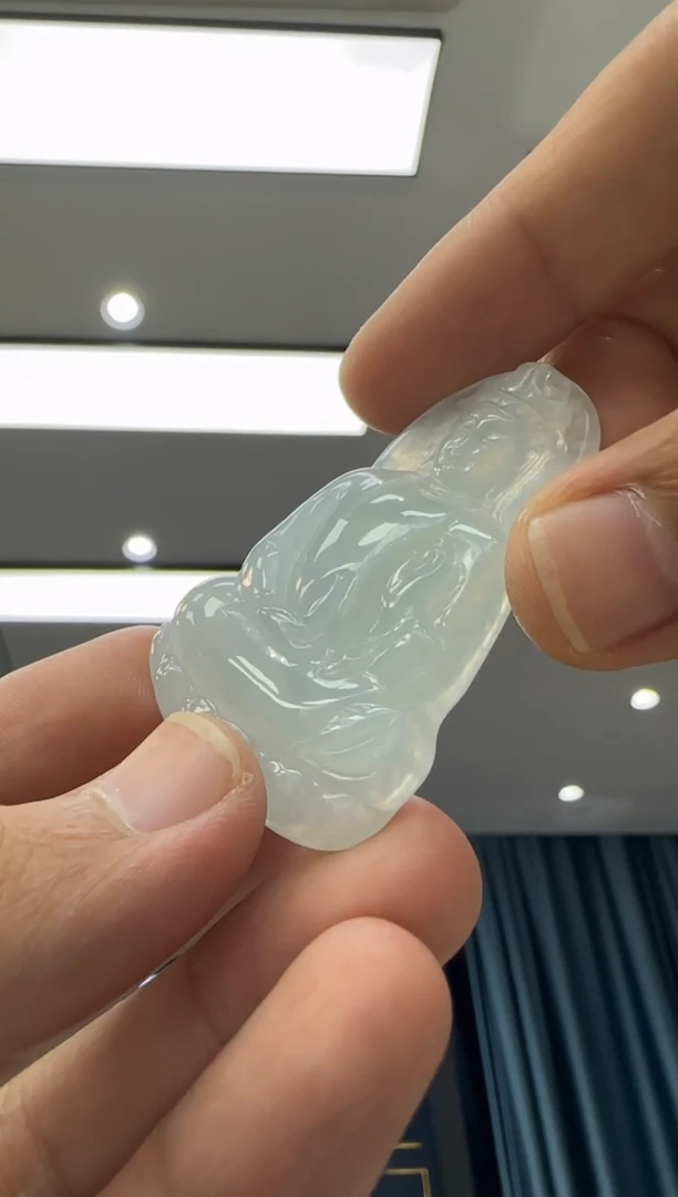 颈饰未镶嵌翡翠天然翡翠A货孤品一件