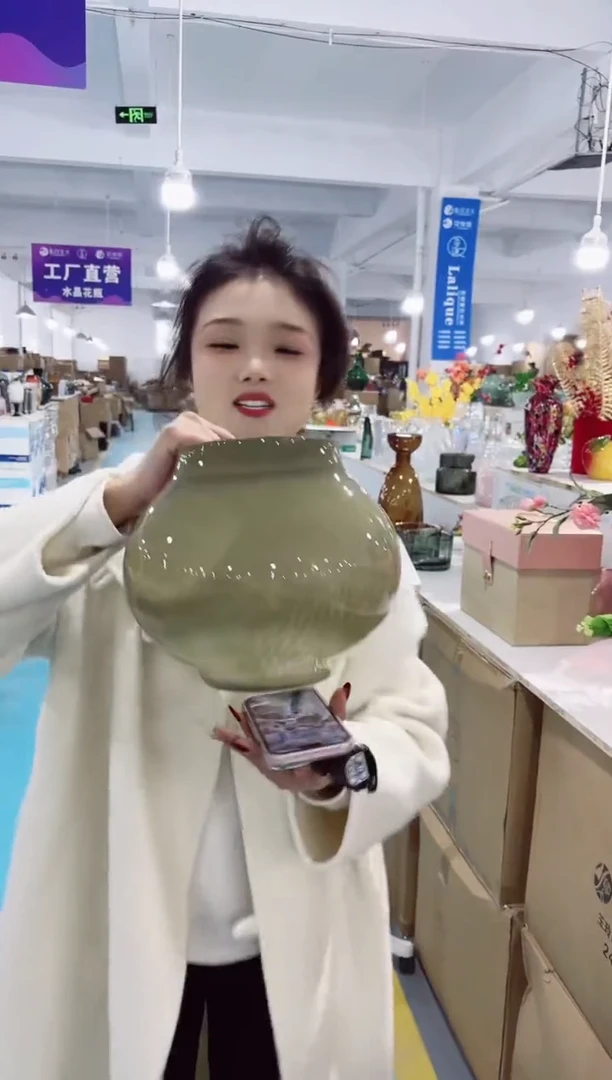 【闪购商品】玻璃私花主义花瓶厂-微瑕-OL4K