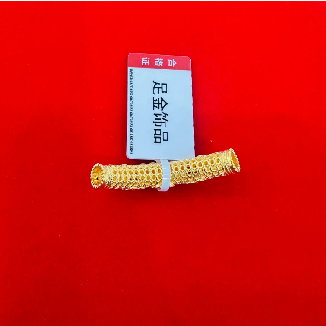 【大魔王专享】足金999 弯管通孔 GP 1.51 纳金添喜