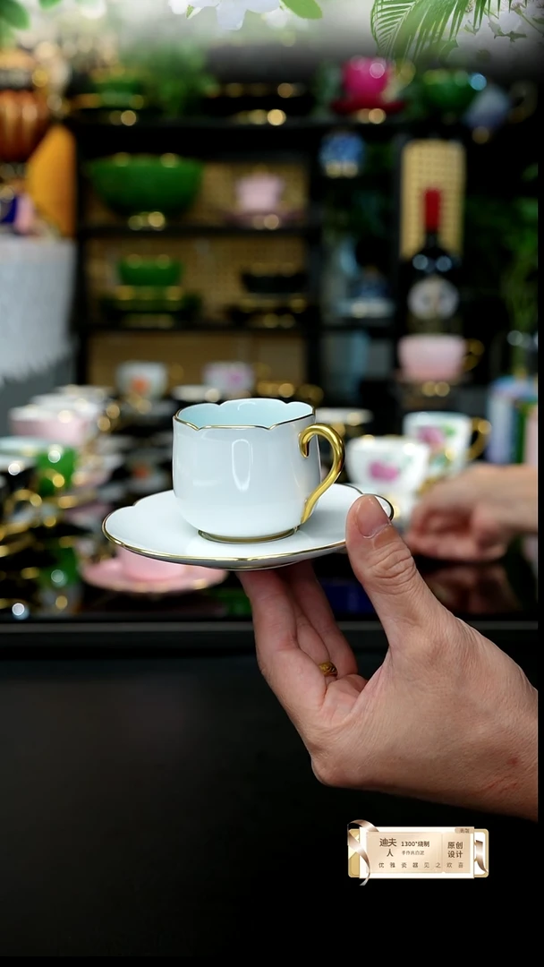 手工高级白浓缩咖啡杯，，，，，，，