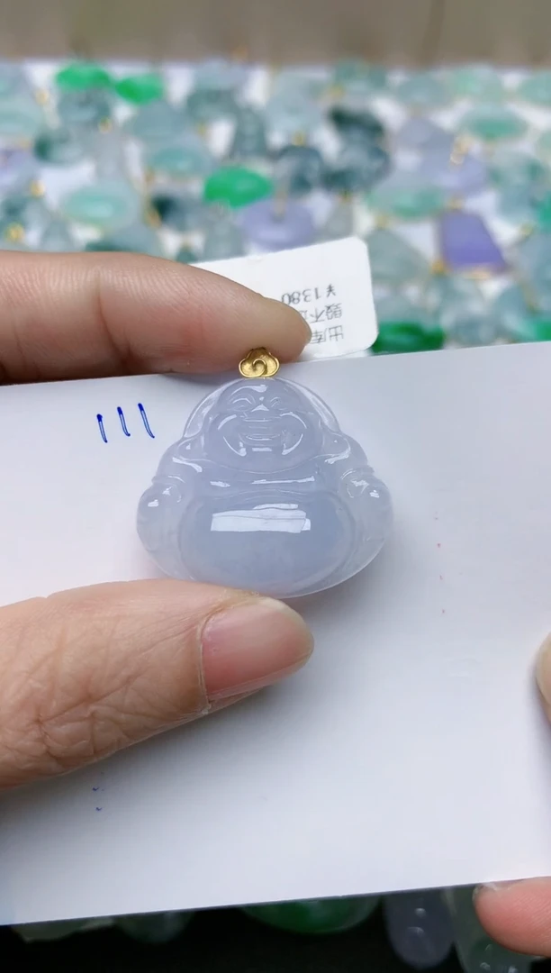 【闪购商品】翡翠颈饰18K金镶嵌天然翡翠A货