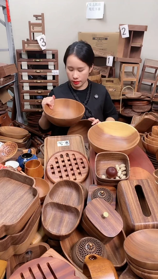 木 南美胡桃木碗24*9cm   A