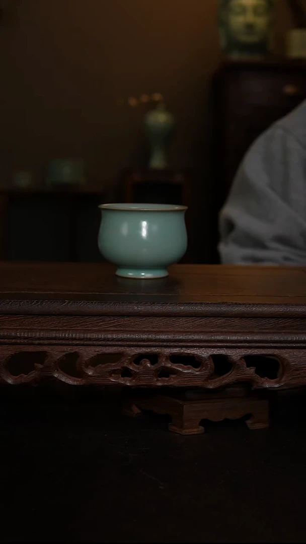 摆件仿古手工玉兰杯